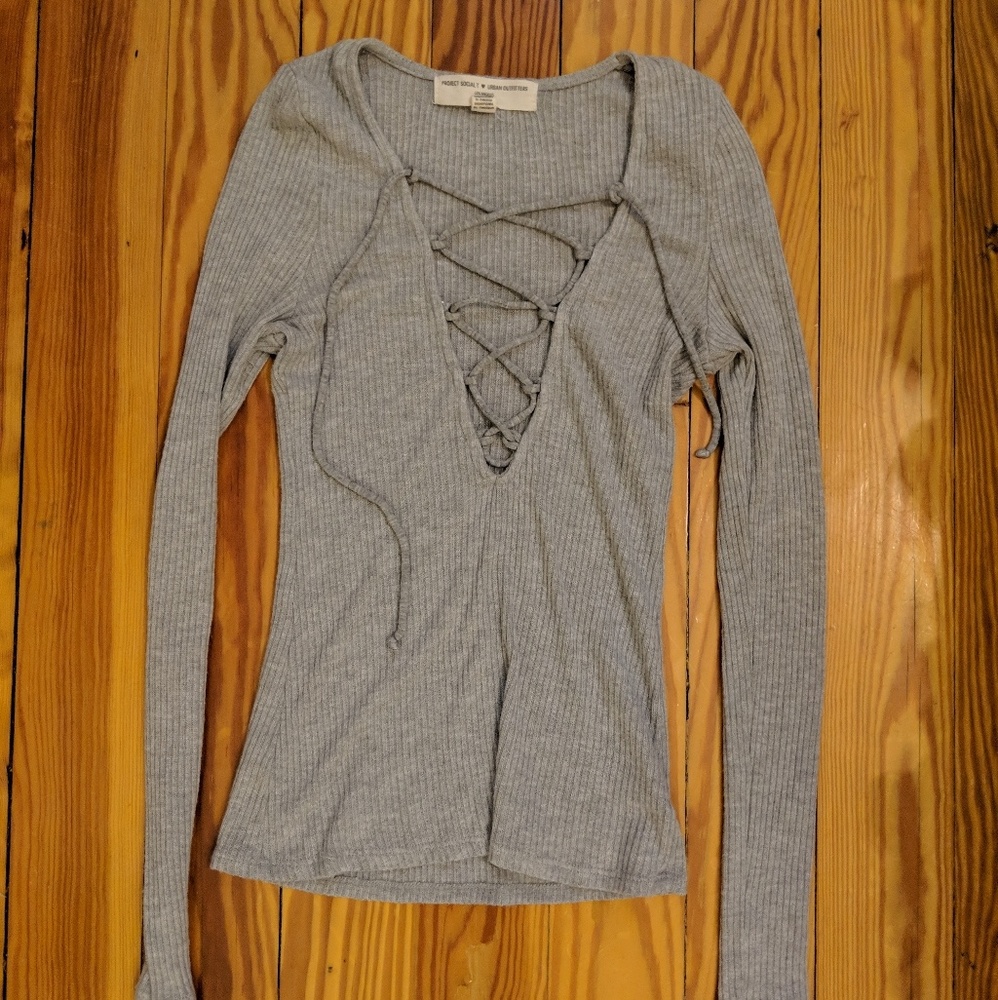 Urban Outfitters Lace Up Top